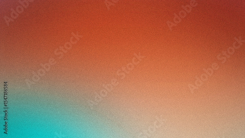 Grainy red and teal gradient background with soft retro noise texture design.