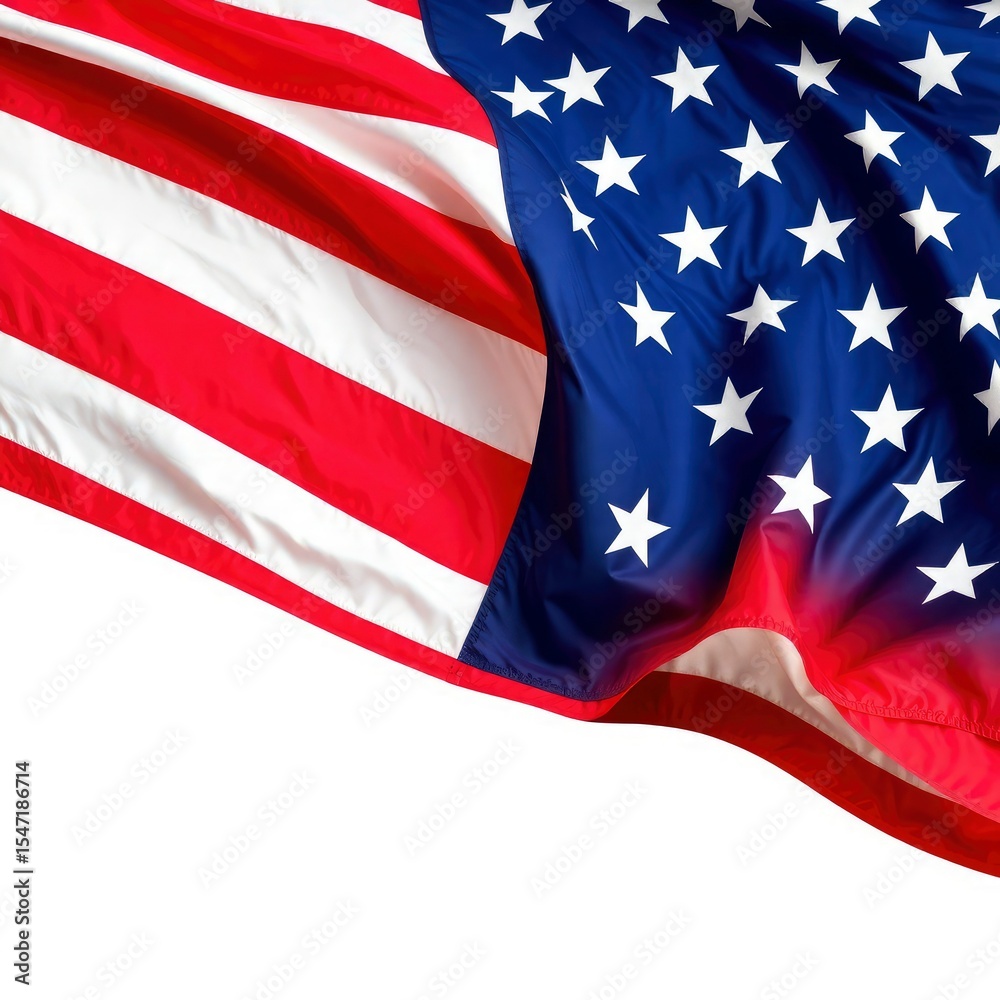 Fototapeta premium American flag waving in the wind