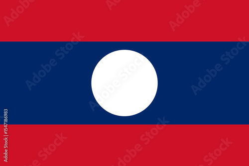 Vector flag of Laos, a country in Southeast Asia. Accurate dimensions and official colors. This file is suitable for digital editing and printing of any size.