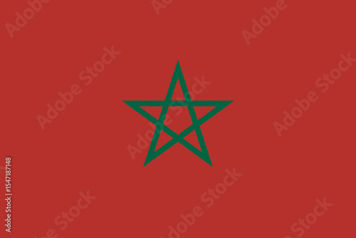 Vector flag of Morocco, a country in North Africa or Middle Eastern. Accurate dimensions and official colors. This file is suitable for digital editing and printing of any size.