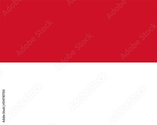 Vector flag of Monaco, a country in Europe. Accurate dimensions and official colors. This file is suitable for digital editing and printing of any size.
