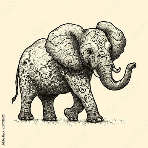 elephant isolated on white background