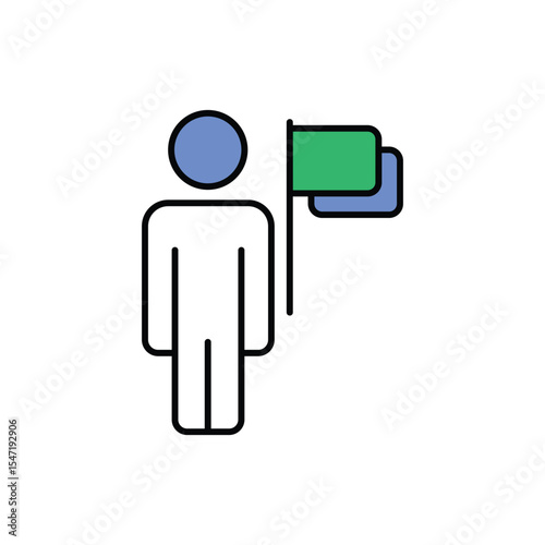 Guided Tour Icon vector stock illustration