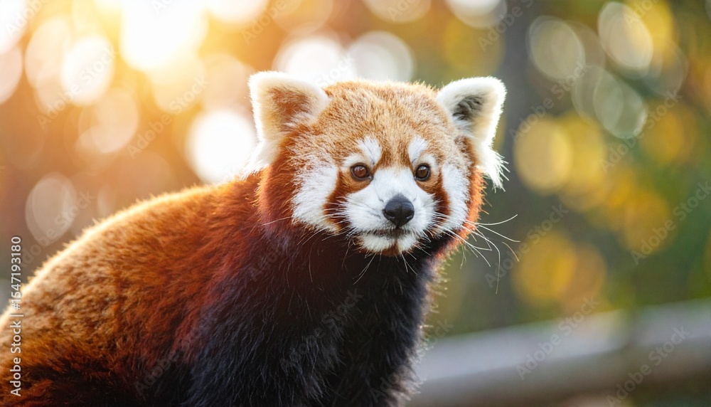 Obraz premium Close up photo of a red panda with a blurred background