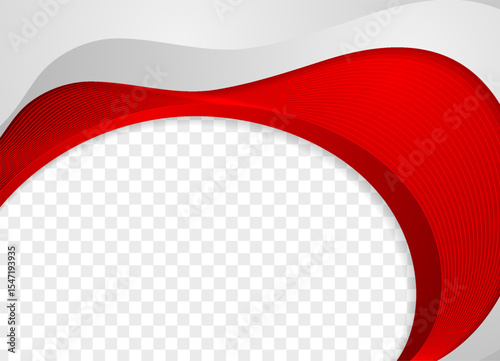 Red grey waves and lines abstract corporate background. Vector design