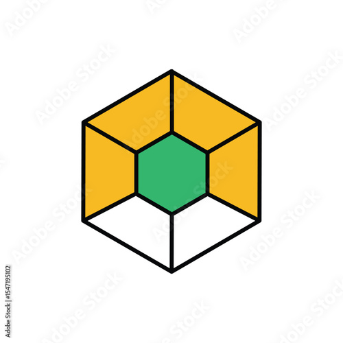 3D Model Display Icon vector stock illustration
