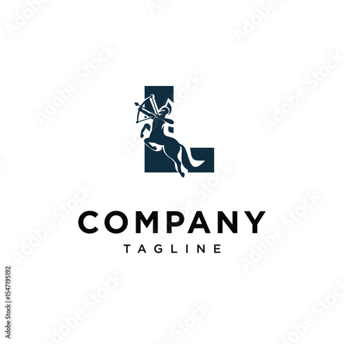 Letter L Centaur Logo Icon Vector