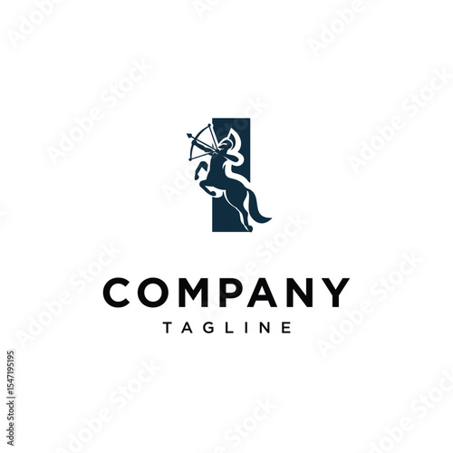 Letter I Centaur Logo Icon Vector