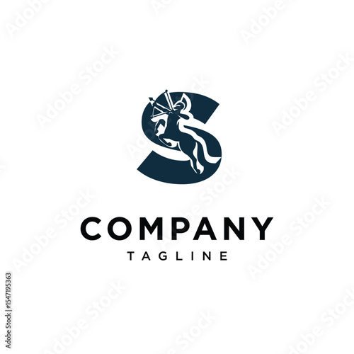 Letter S Centaur Logo Icon Vector