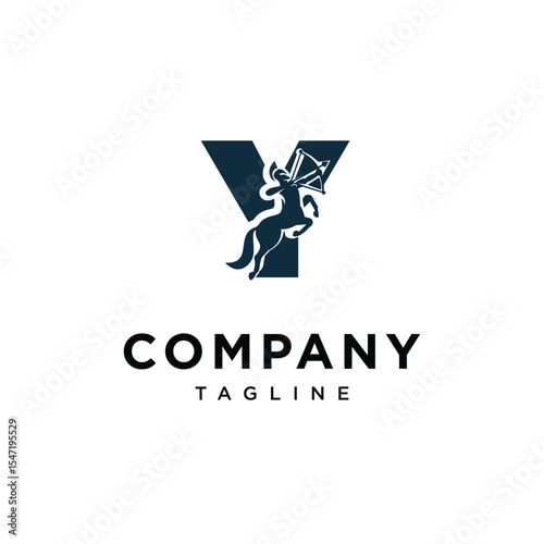 Letter Y Centaur Logo Icon Vector
