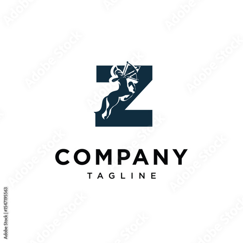 Letter Z Centaur Logo Icon Vector