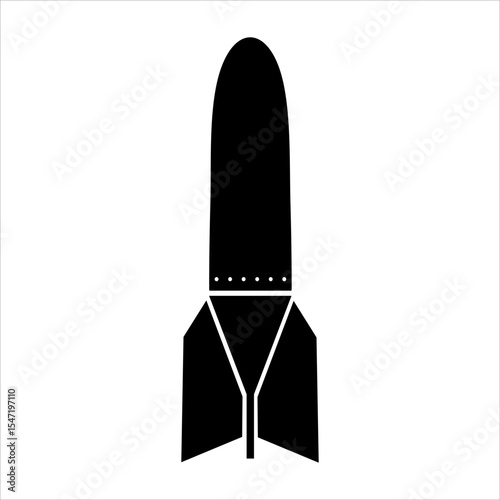 nuclear space rocket vector illustration