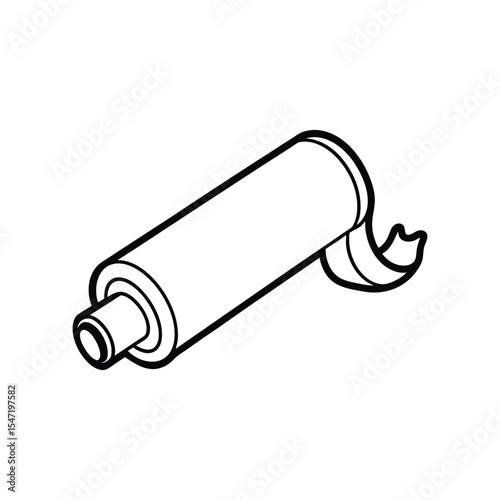 muffler line art
