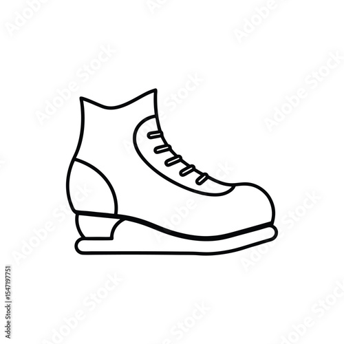 skating shoe line art