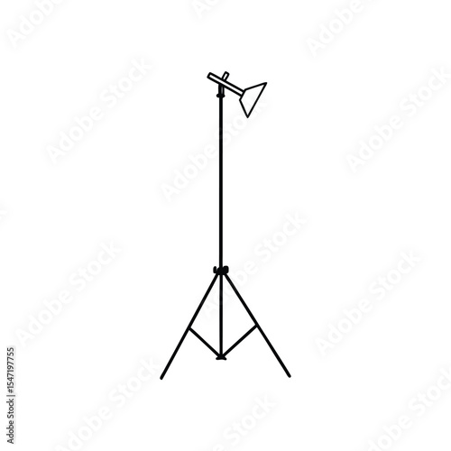 studio lighting stand line art
