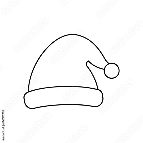 santa hat line art