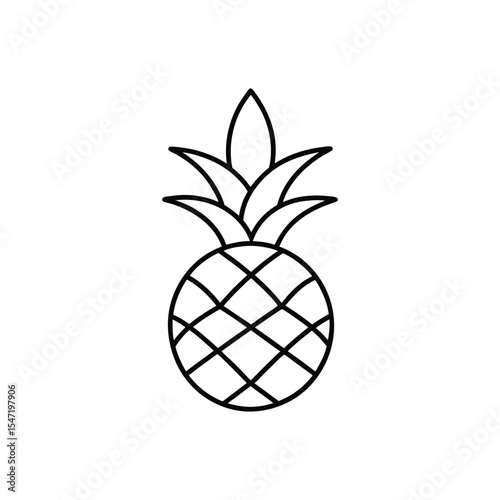 pineapple line art