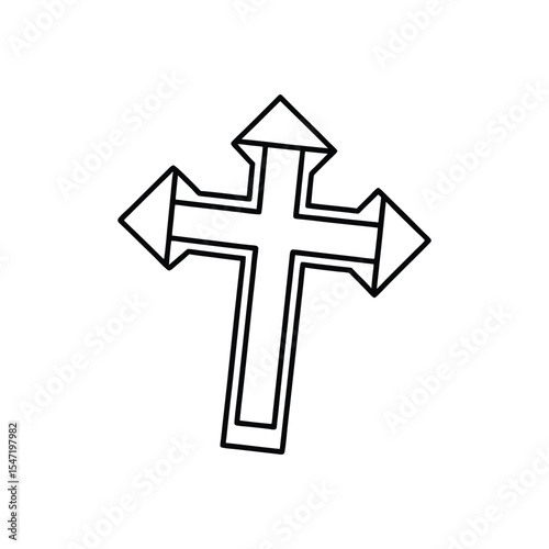 christian crosses line art