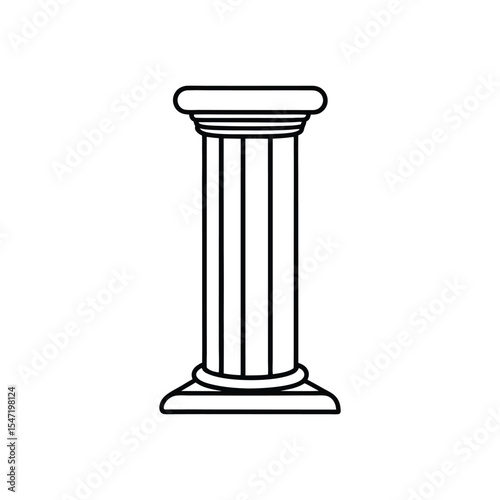 pillar line art