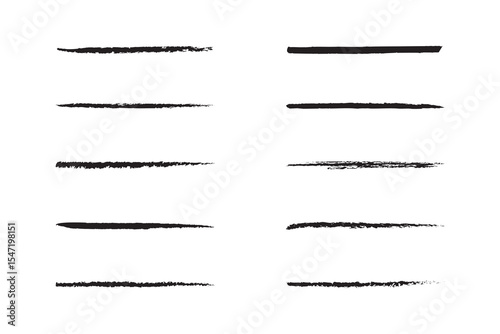 set of grunge black paint, ink brush strokes. brush collection isolated on white background. Trendy brush stroke for black ink paint, grunge backdrop, dirt banner, watercolor design and dirty texture 