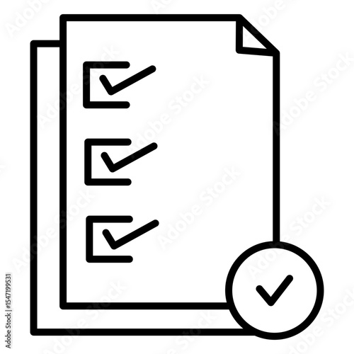 Approval Document Icon with Stam