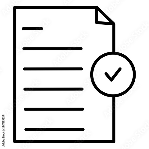 Approval Document Icon with Stam