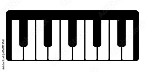 piano keys vector illustration
