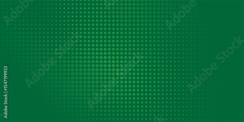 Halftone dots pattern green gradient texture with digital technology background. Pop art comic dots with summer background.