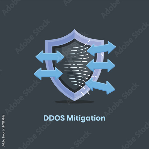 Purple Shield Blocking Blue Arrows D Do S Mitigation Graphic