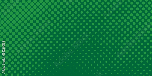 Halftone dots pattern green gradient texture with digital technology background. Pop art comic dots with summer background. vector eps 10.