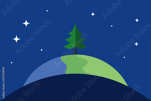 christmas tree on the moon