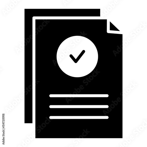 Approval Document Icon with Stam