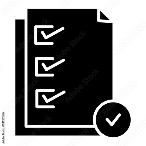 Approval Document Icon with Stam