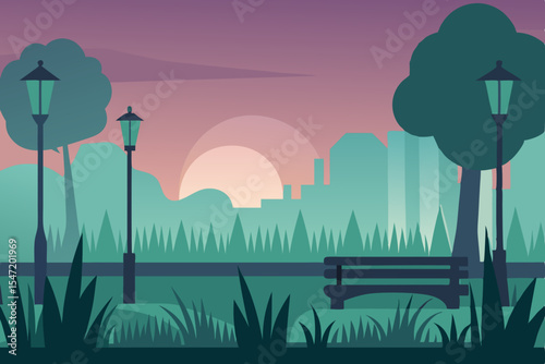 landscape with trees