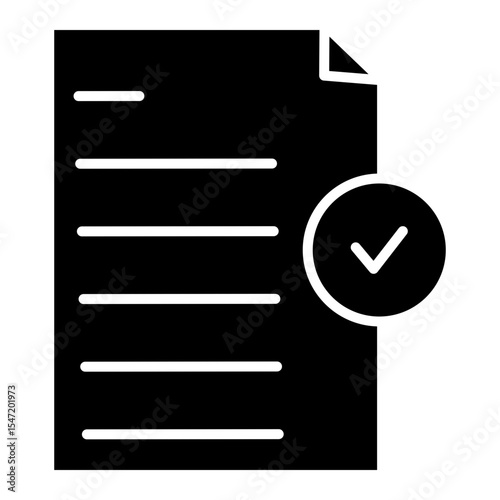 Approval Document Icon with Stam
