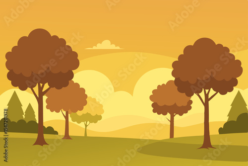 autumn landscape with trees