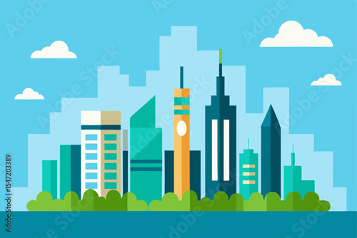 Vibrant Cityscape Modern Architecture and Urban Design