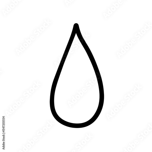Sweat/tear drop icon pictogram. Comic symbol of water droplet, drop of water, and other water flowing down. Hand drawn vector illustration.