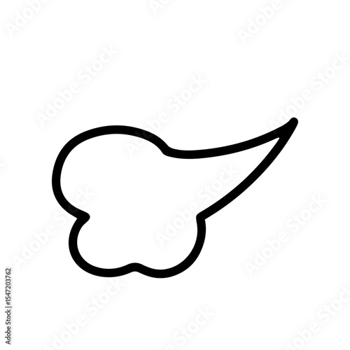 Steam and hand-drawn illustration icons. Leaking air, steam, wind. Vector illustration of a cloud-like balloon.