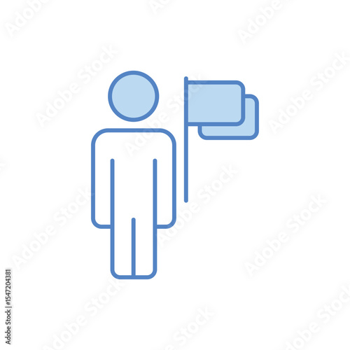 Guided Tour Icon vector stock illustration