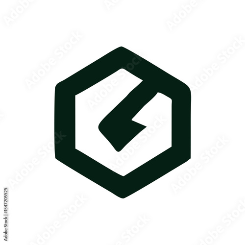 Free Download Modern Hexagon Logo Featuring Stylized “G” Monogram — Minimalist Tech Identity,A bold black hexagon encloses a sleek, stylized letter “G” in white, crafted with clean geometric curves and sharp angles - GFXLoad