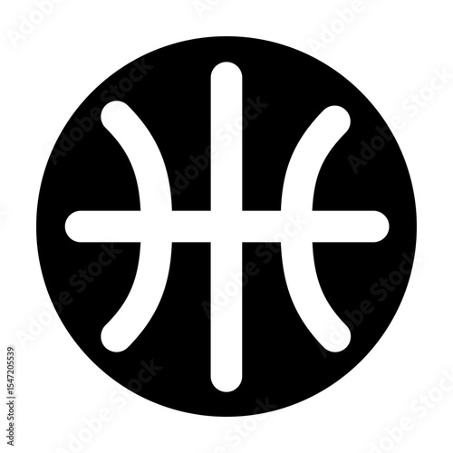Solid vector icon basketball representing sport and physical activity. Perfect for fitness apps, workout dashboards, and active lifestyle designs. Scalable SVG format for easy customization.