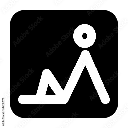 solid vector icon fitness representing sport and physical activity. Perfect for fitness apps, workout dashboards, and active lifestyle designs. Scalable SVG format for easy customization.
