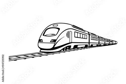 Minimal Trains and Railway Tracks Sketch