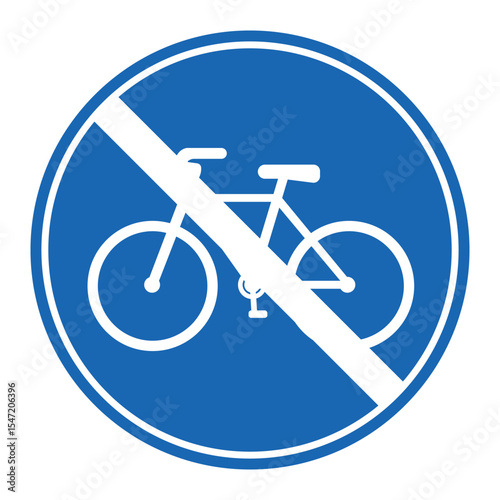No bicycle parking blue sign no bike sign