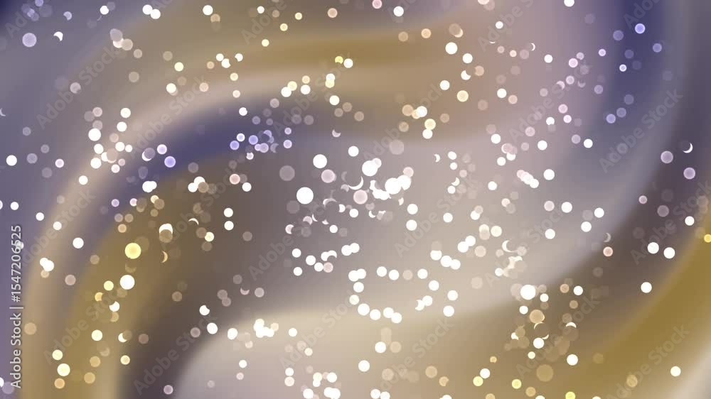 Abstract swirling background with shimmering golden and silver bokeh effects, ideal for design