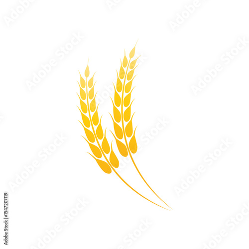 Stylized Agriculture wheat Logo Template vector icon design