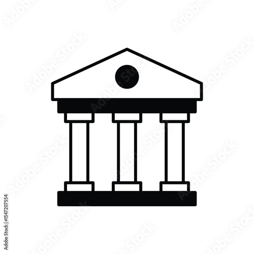 Museum Building Icon vector stock illustration