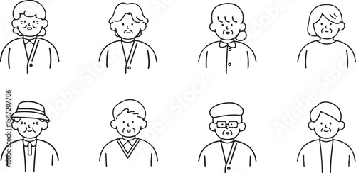  Doctor Character Set, Medical Staff Portraits, Hand Drawn Vector, Cartoon Healthcare Workers, Transparent Background