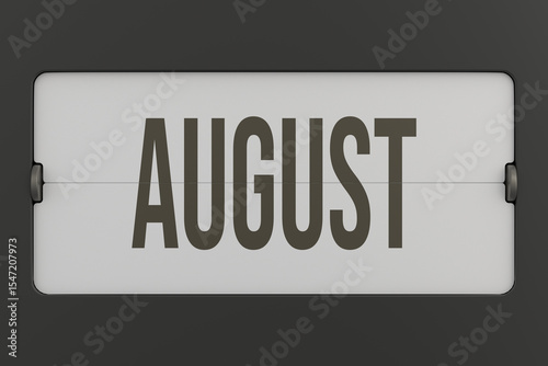 Flip black monthly calendar. 3D render